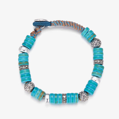 Turquoise Health Harmony Stering Silver Bracelet