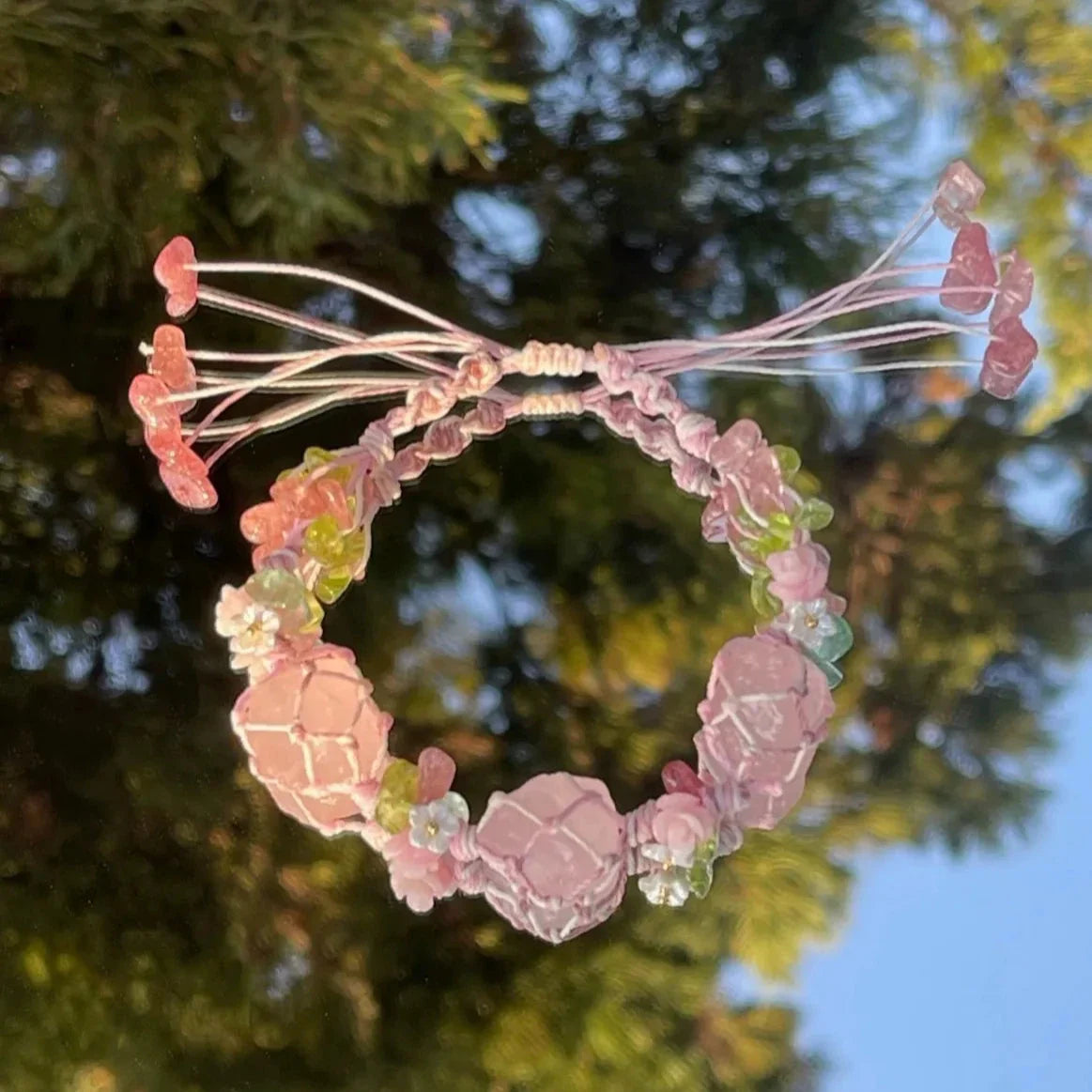 Radiant Embrace Love Energy Rose Quartz Bracelet