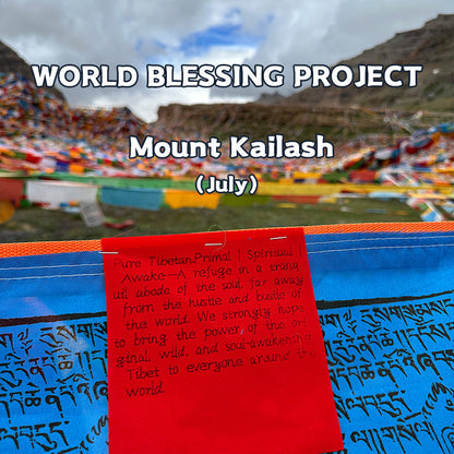 Holy Land of Tibet Hangs Prayer Flags For Energy Blessing