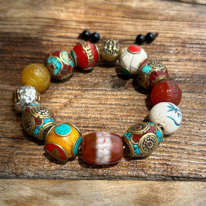 Healing Light Medicine Buddha Dzi Bracelet