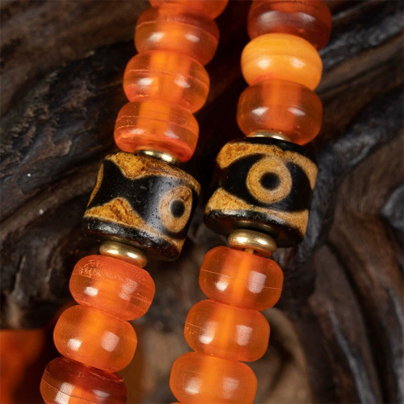 20th Century 108 Beads Orange Tortoise Shell Rosary