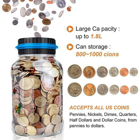Digital Counting Money Jar - GiftSparky