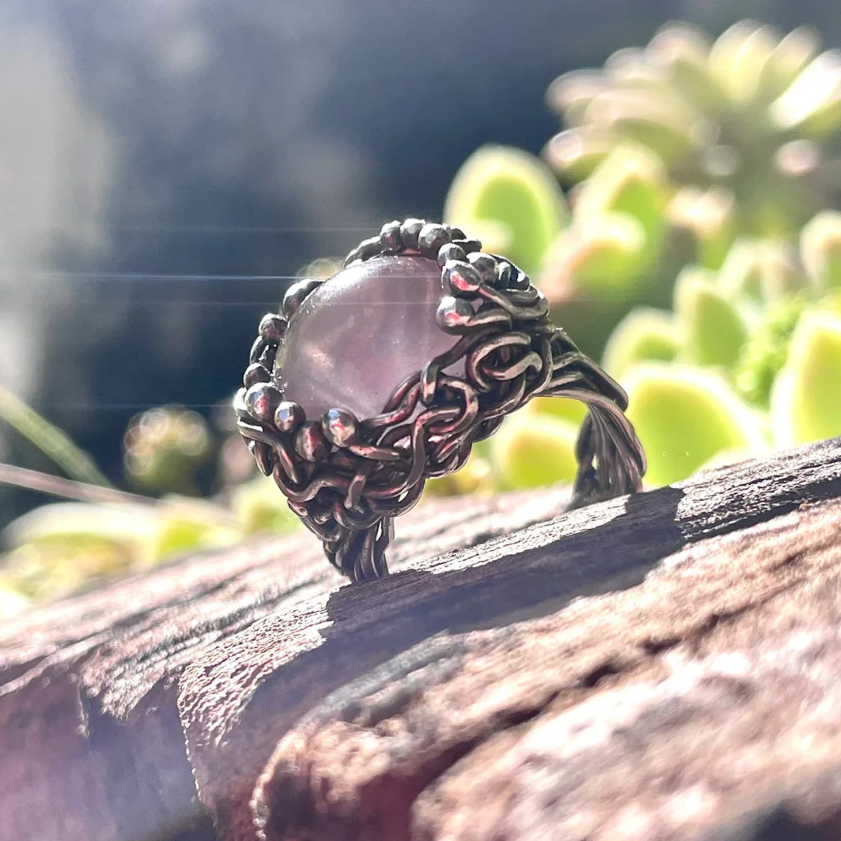 Celestial Serenity Energy Silver Crystal Rings