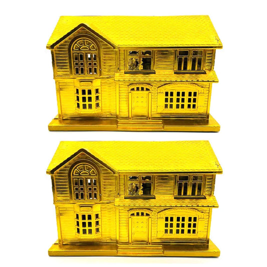 2pcs Burning Gold Paper Sacrificial Articles Paper Tie Folding Paper House Villa Building Penny Money Sacrifice Ancestors