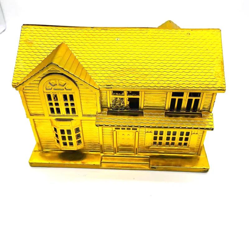 2pcs Burning Gold Paper Sacrificial Articles Paper Tie Folding Paper House Villa Building Penny Money Sacrifice Ancestors