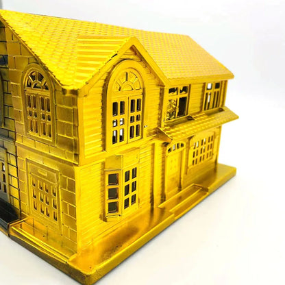 2pcs Burning Gold Paper Sacrificial Articles Paper Tie Folding Paper House Villa Building Penny Money Sacrifice Ancestors