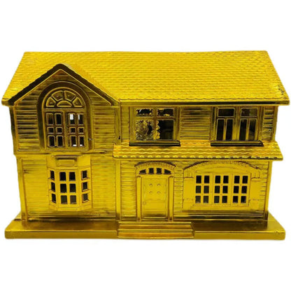 2pcs Burning Gold Paper Sacrificial Articles Paper Tie Folding Paper House Villa Building Penny Money Sacrifice Ancestors