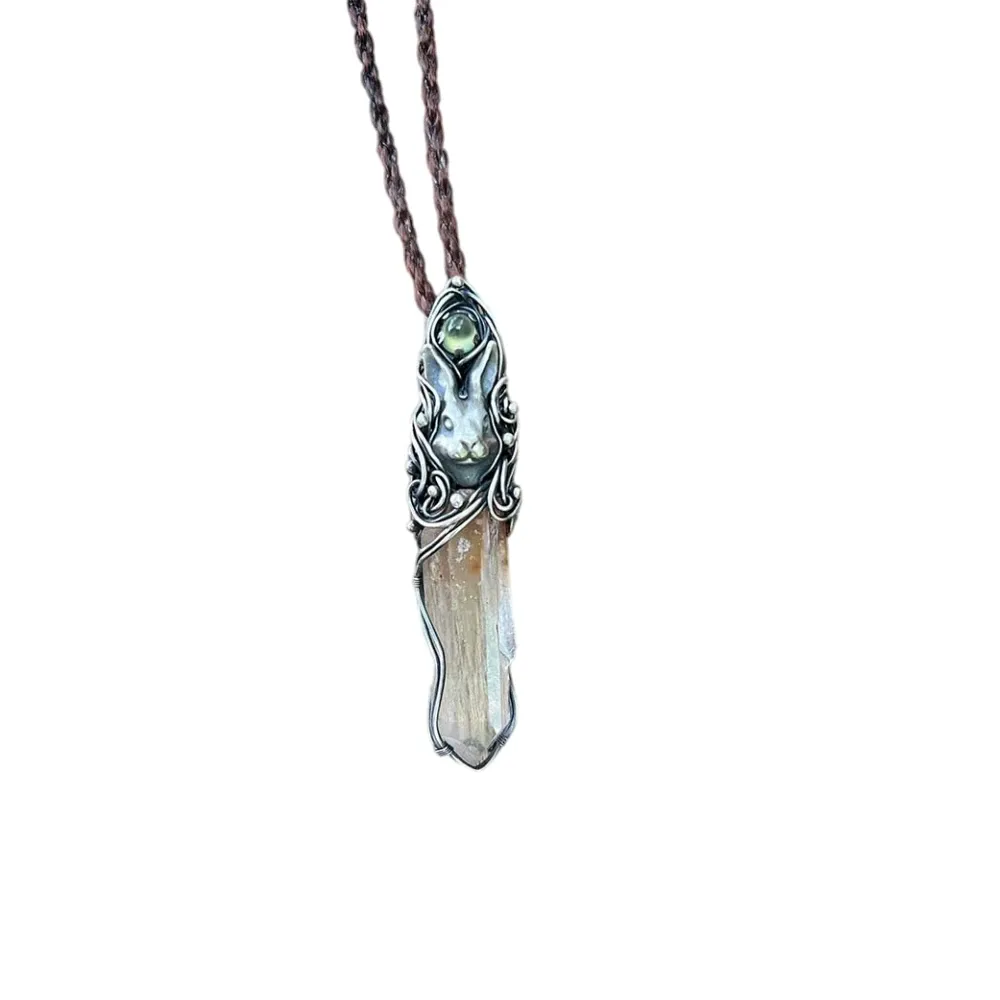 Love Energy Clear Quartz Silver Pendants