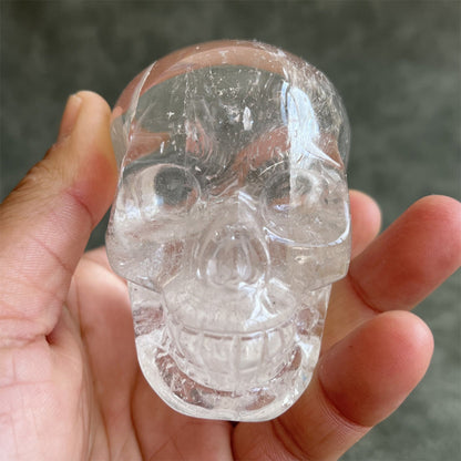 Quartz Crystal Skull Expands Psychic Energy Tibetan White Crystal