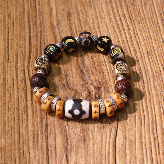 Guardian’s Gift Prosperity & Protection Tibetan Dzi Bead Bracelet