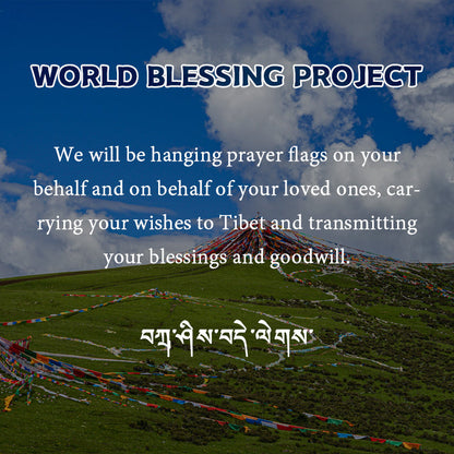 Holy Land of Tibet Hangs Prayer Flags For Energy Blessing