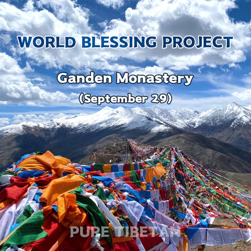 Holy Land of Tibet Hangs Prayer Flags For Energy Blessing