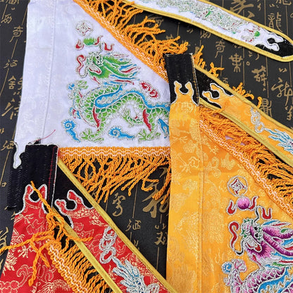 7-inch double-sided embroidery, jacquard fabric, five dragon flag, five color flag, Taoist supplies