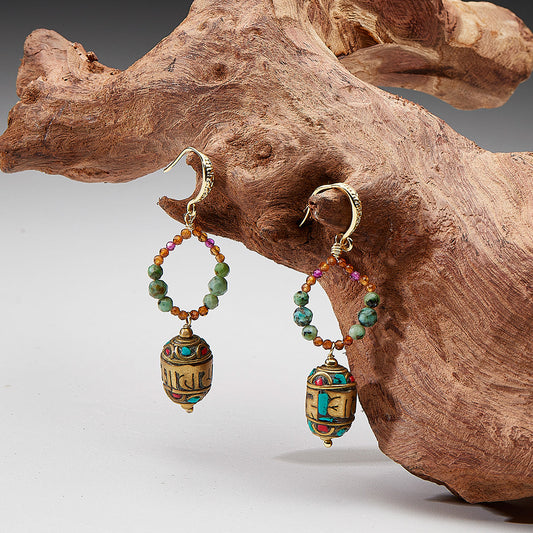 lucky Energy Tibetan Treasures Earrings