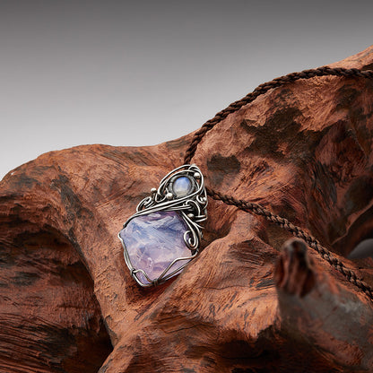 Peace Energy Amethyst Silver Pendants