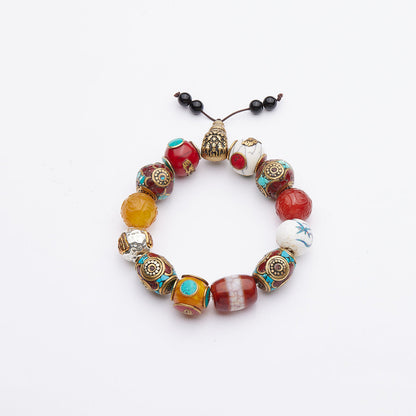 Healing Light Medicine Buddha Dzi Bracelet