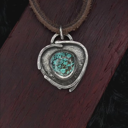 Safe-guarded Wealth Fortress Turquoise Pendant