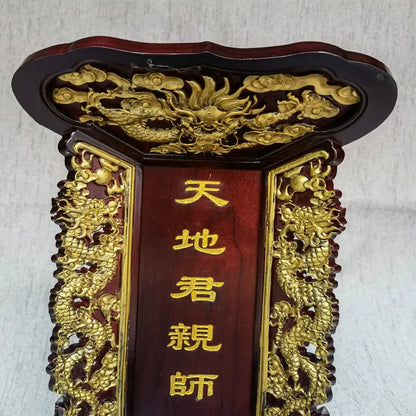 Ancestral tablets, solid wood ancestral hall Spirit card, heaven and earth king parent teacher position tablets