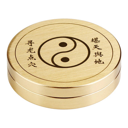 Ancient Chinese Feng Shui Profession Brass Compass Round Metal Surface Luopan Pocket LuoJingYi Master Supplies Home Decoration