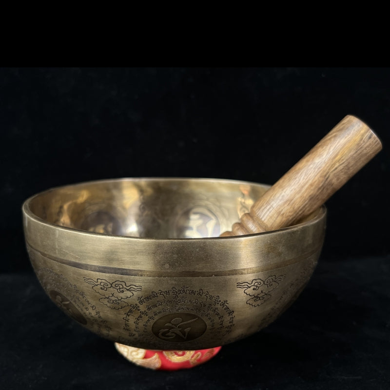 Antique Singing Bowl-Tibetan temple series-Buddla Blessed