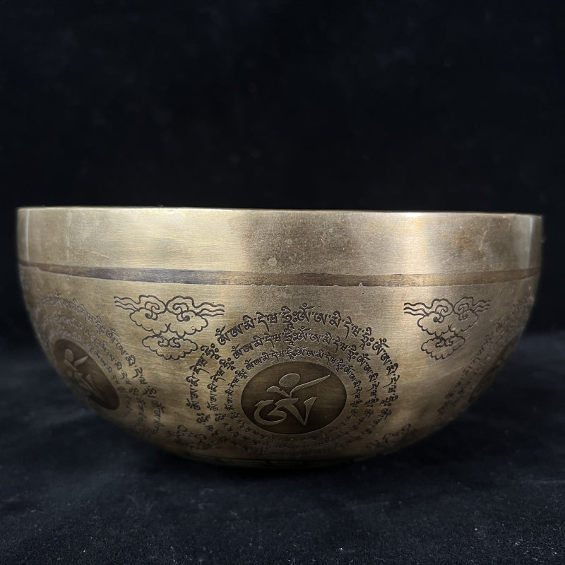 Antique Singing Bowl-Tibetan temple series-Buddla Blessed