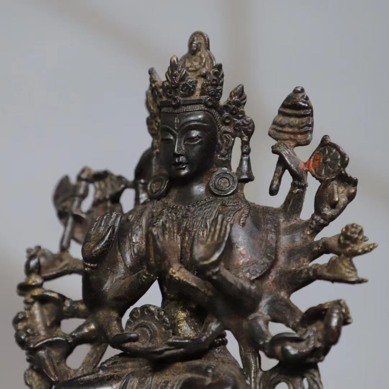 Avalokiteśvara WISDOM Tibetan Bronze Statue for Eliminating Difficulty