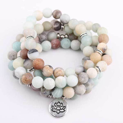 Amazonite 108 Mala Beads - Tibetan Prayer Beads