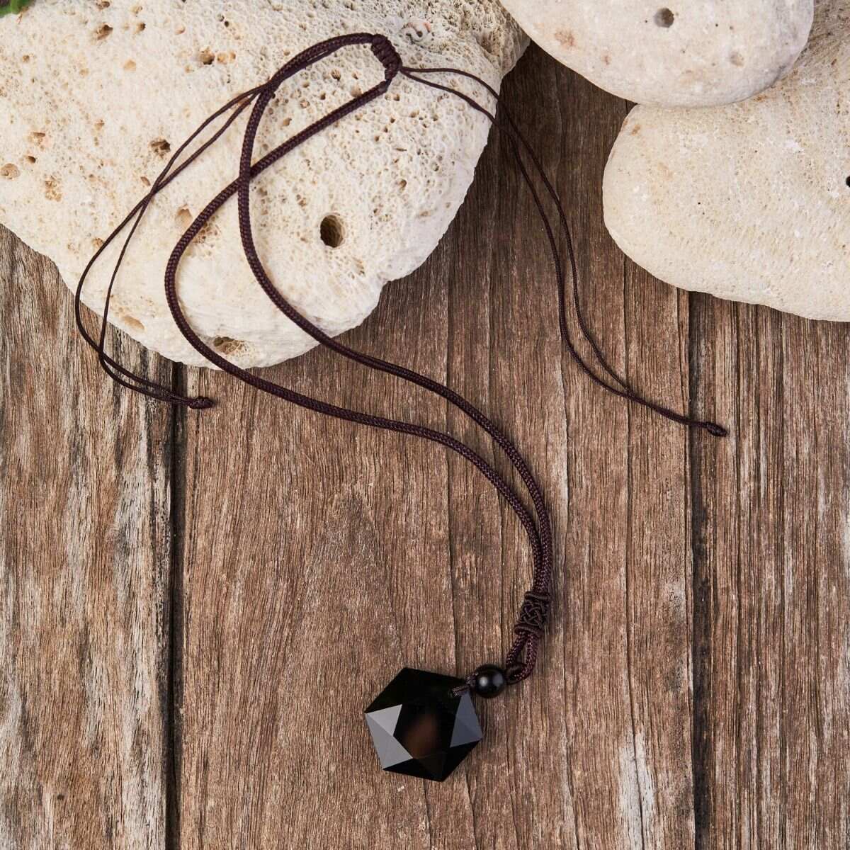 Black Obsidian Talisman - Necklace for Protection