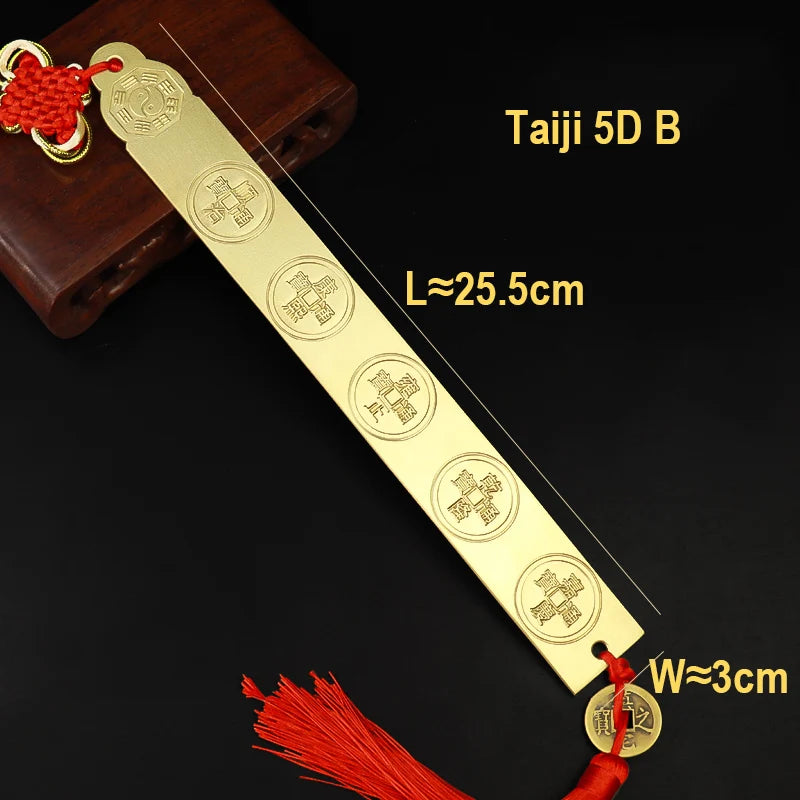 Brass Five Six Emperor Coins Ruler Ornaments Lubanche Fengshui Dinglan Feet Meters Home Furnishing Carving Decoration Accessori