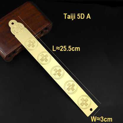 Brass Five Six Emperor Coins Ruler Ornaments Lubanche Fengshui Dinglan Feet Meters Home Furnishing Carving Decoration Accessori