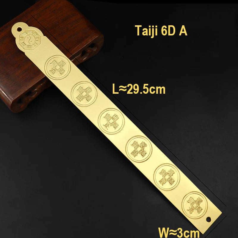 Brass Five Six Emperor Coins Ruler Ornaments Lubanche Fengshui Dinglan Feet Meters Home Furnishing Carving Decoration Accessori