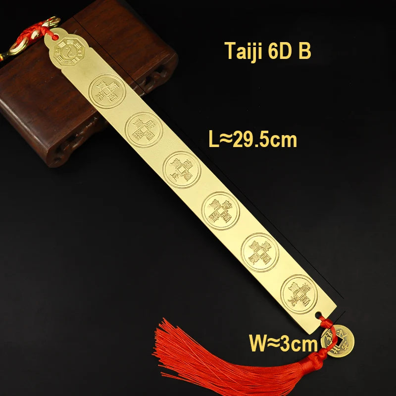 Brass Five Six Emperor Coins Ruler Ornaments Lubanche Fengshui Dinglan Feet Meters Home Furnishing Carving Decoration Accessori