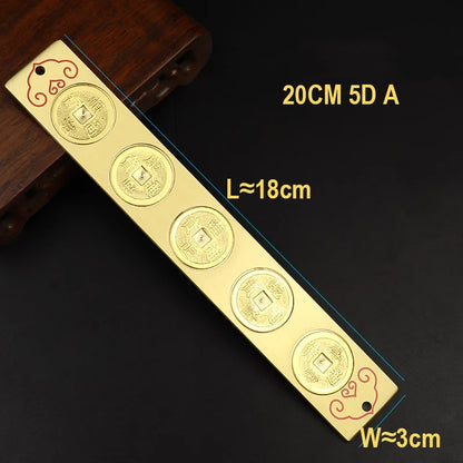 Brass Five Six Emperor Coins Ruler Ornaments Lubanche Fengshui Dinglan Feet Meters Home Furnishing Carving Decoration Accessori