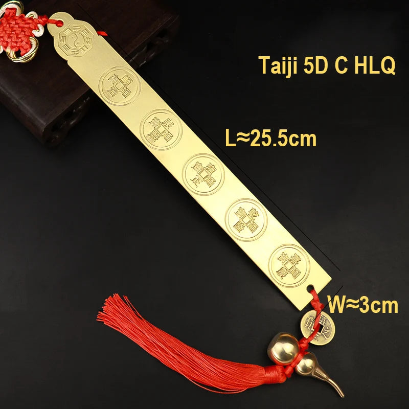 Brass Five Six Emperor Coins Ruler Ornaments Lubanche Fengshui Dinglan Feet Meters Home Furnishing Carving Decoration Accessori