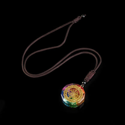 Chakra Orgonite Necklace - Balances Orgone Energy & EMF Protection