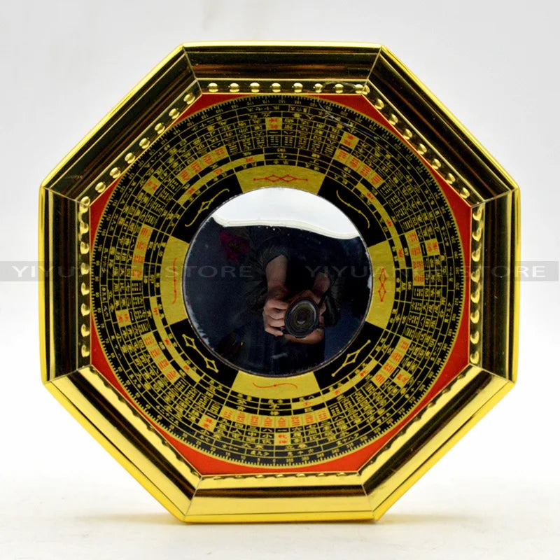 Chinese Feng Shui Concave Alloy Bagua Mirror Wall Hanging The 8 hexagrams Mirror Auspicious Metal Crafts 12.5CM