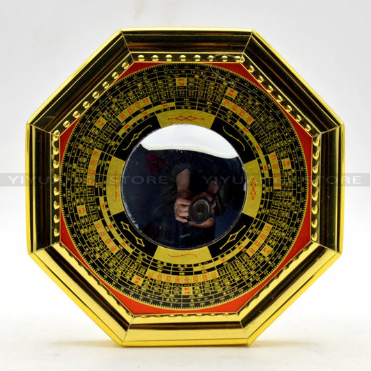 Chinese Feng Shui Concave Alloy Bagua Mirror Wall Hanging The 8 hexagrams Mirror Auspicious Metal Crafts 12.5CM