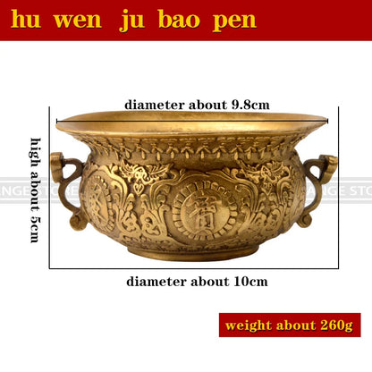 Chinese Feng Shui Decor The Bronze Sculpture Cornucopia Carved Metal Handicraft Home Decoration