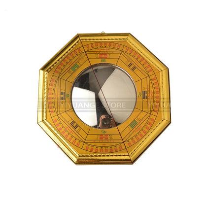 Chinese Feng Shui Dent Concave Convex Metal Bagua Pakua Mirror Compass For Lucky And Blessing Home Wall Decorative