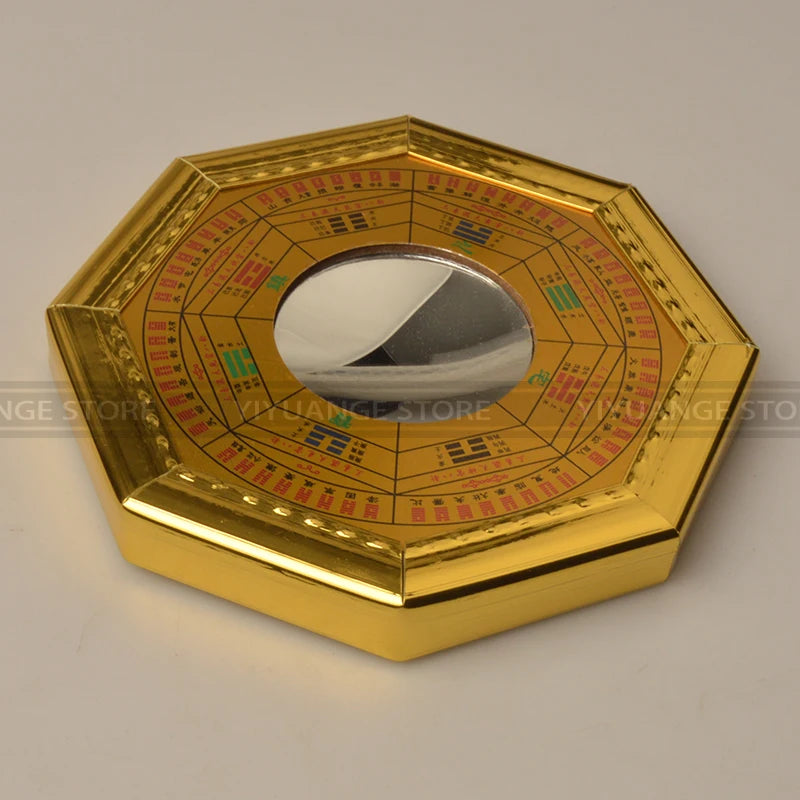 Chinese Feng Shui Dent Concave Convex Metal Bagua Pakua Mirror Compass For Lucky And Blessing Home Wall Decorative