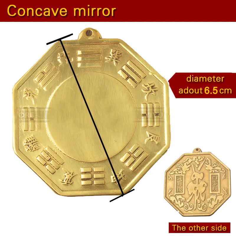 Chinese Feng Shui Tai Chi Pagua Bagua Pakua Copper Mirror The 8 hexagrams For Lucky  Blessing Home decorations Wall Decorative