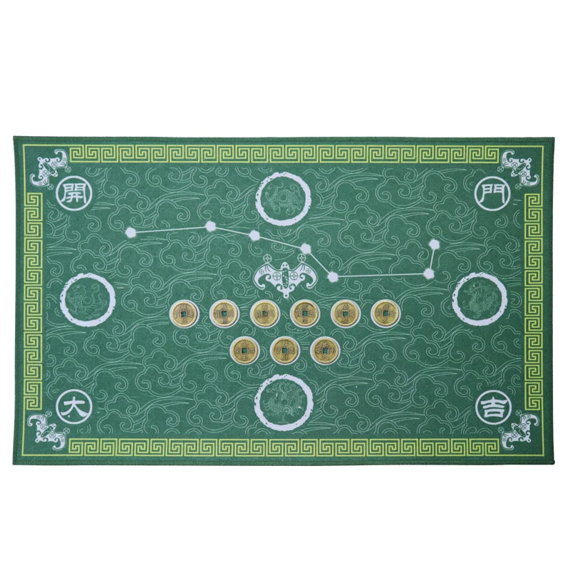 Chinese Feng Shui Wufu Linmen five elements coin Babgua Big Dipper Door mat Flannel Home Decoration Non-slip Floor Mat