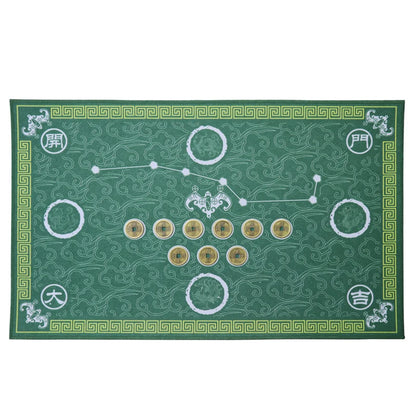 Chinese Feng Shui Wufu Linmen five elements coin Babgua Big Dipper Door mat Flannel Home Decoration Non-slip Floor Mat