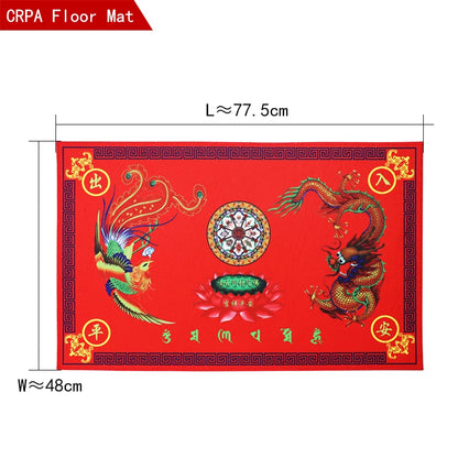 Chinese Feng Shui Wufu Linmen five elements coin Babgua Big Dipper Door mat Flannel Home Decoration Non-slip Floor Mat