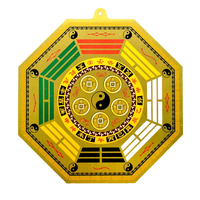 Chinese Fengshui Bagua Mirror Wall Hanging 5 Emperor Money Tai Chi The 8 Hexagrams Auspicious Crafts Home Decoration Accessories