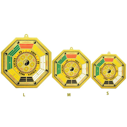 Chinese Fengshui Bagua Mirror Wall Hanging 5 Emperor Money Tai Chi The 8 Hexagrams Auspicious Crafts Home Decoration Accessories