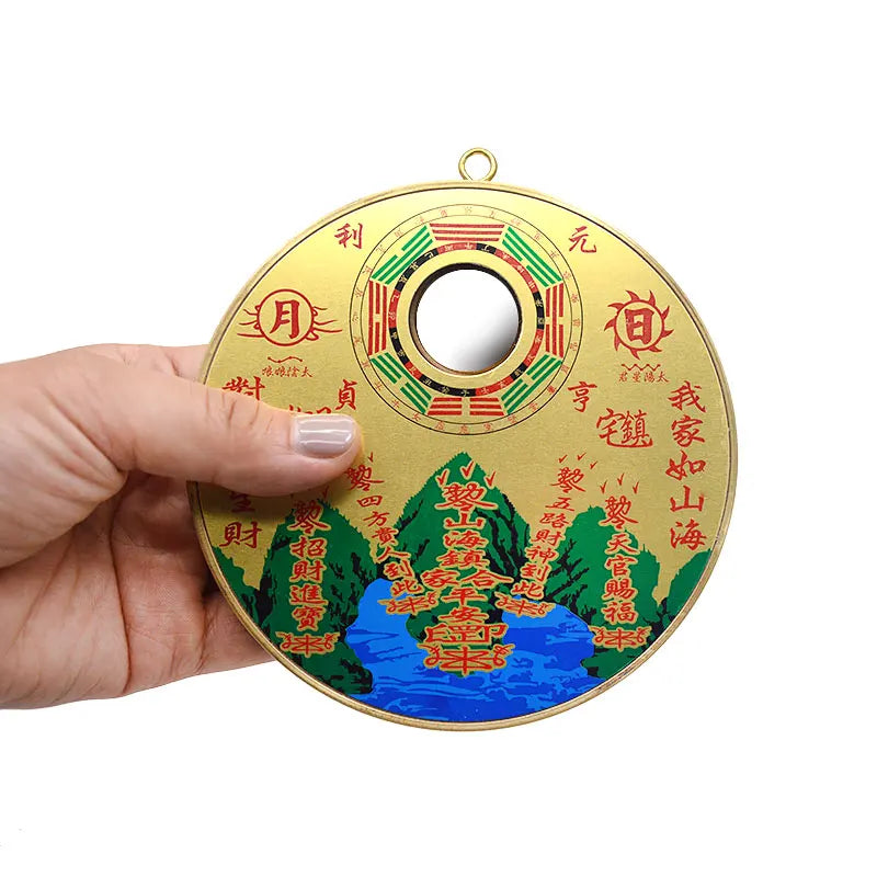 Circular Doorway Wall Hang Screen FengShui ShanHai Home-guarding Eight Diagrams Convex Bagua Copper Mirror A Thriving Business