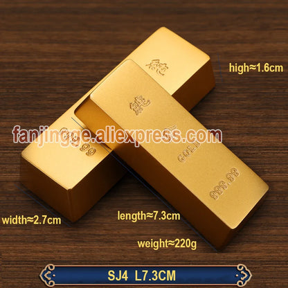 Copper Imitation Gold Bar Fake Golden Bar Ingot Brass Solid Matte  Props Simulation Bullion Brick  Feng Shui Home Decor