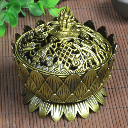 Copper antique feng shui Chinese Dragon incense burner Buddhist temple worship supplies aromatherapy furnace line incense coil