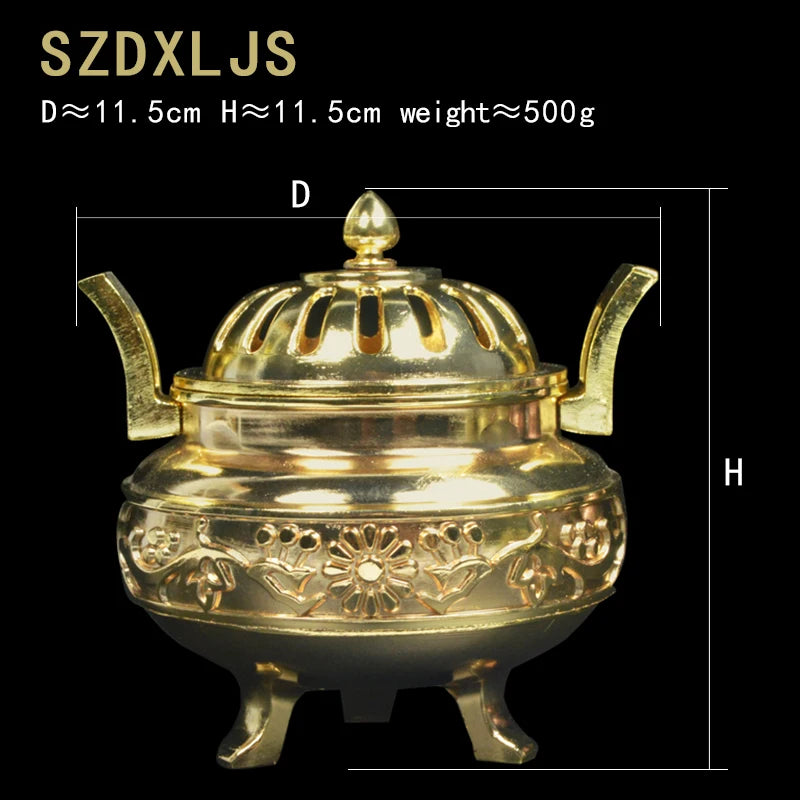 Copper antique feng shui Chinese Dragon incense burner Buddhist temple worship supplies aromatherapy furnace line incense coil